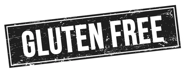 Gluten Free Text Black Grungy Rectangle Stamp Sign — Stock Photo, Image