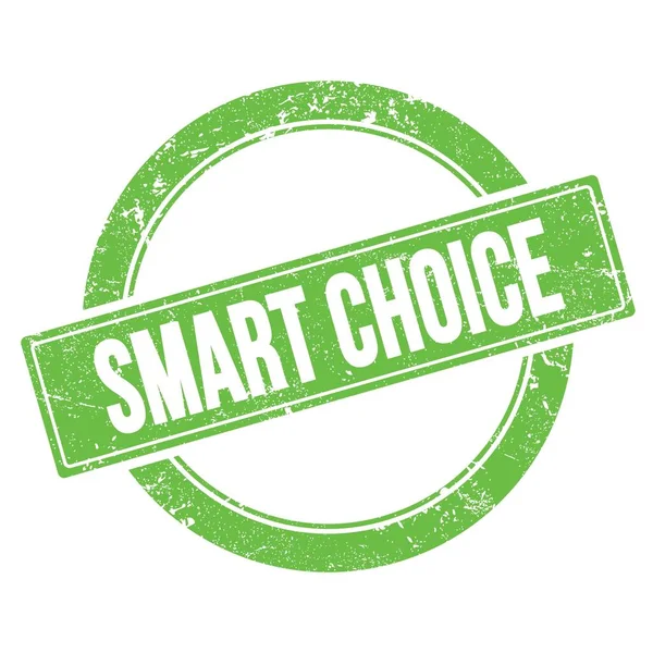 Smart Choice Texto Sobre Verde Gruñón Ronda Vintage Sello — Foto de Stock