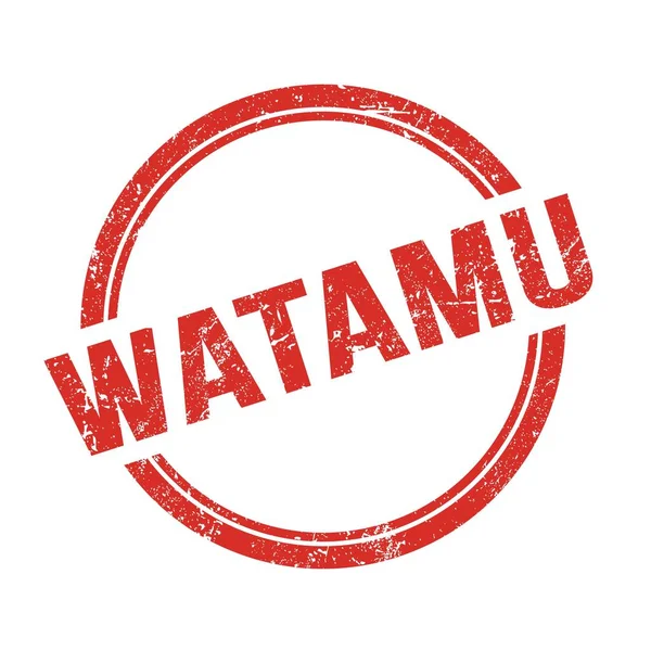 Watamu Texto Escrito Vermelho Grungy Vintage Carimbo Redondo — Fotografia de Stock