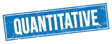 Mavi grungy dikdörtgen damga işareti üzerinde niceliksel metin.