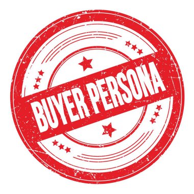 BÜYÜK KİŞİ kırmızı yuvarlak dokuma damgası üzerine metin.