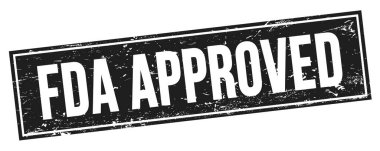 FDA siyah grungy dikdörtgen mühür işareti üzerinde onaylı metin.