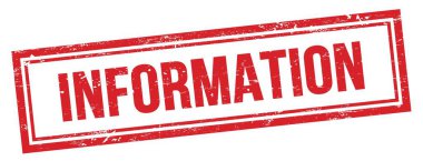 Kırmızı grungy vintage dikdörtgen damgası üzerine Bilgilendirme metni.