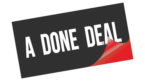 Done Deal Text Written Black Red Sticker Stamp — Foto Stock