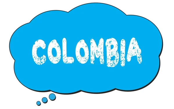 Colombia文字写在蓝色的思想云雾上 — 图库照片