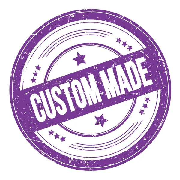 Custom Made Tekst Violet Indigo Runde Grungy Tekstur Stempel - Stock-foto