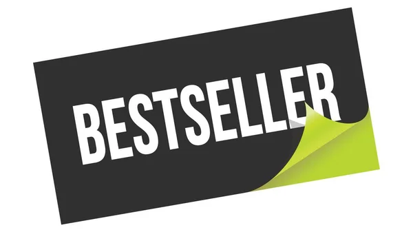 Bestseller Text Written Black Green Sticker Stamp — 图库照片