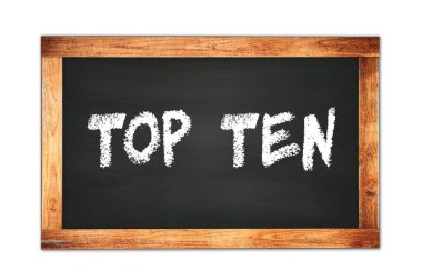 Siyah ahşap çerçeve okul tahtasına yazılmış en iyi 10 metin.