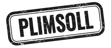 Siyah grungy vintage dikdörtgen damgalı PLIMSOLL metin.