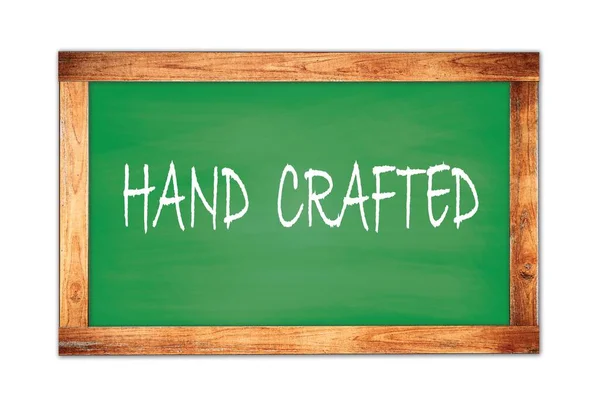 Hand Crafted Text Napsaný Zeleném Dřevěném Rámu Školní Tabuli — Stock fotografie