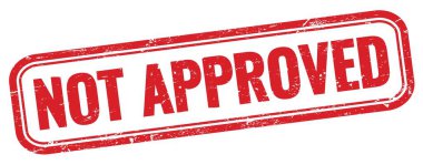 Kırmızı grungy dikdörtgen damgası üzerinde onaylanmamış metin.