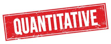 Kırmızı grungy dikdörtgen damga işareti üzerinde niceliksel metin.