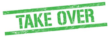 Yeşil grungy dikdörtgen mühür işareti üzerinde devral.