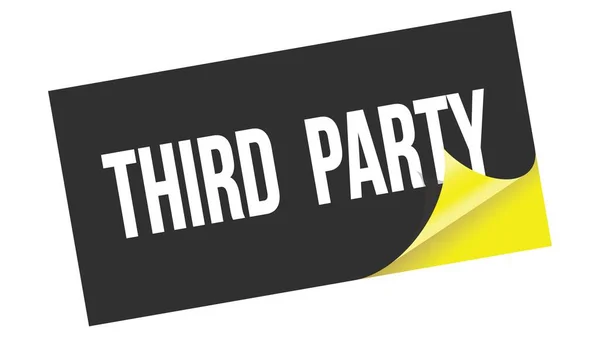 Third Party Text Written Black Yellow Sticker Stamp — Stock Photo, Image