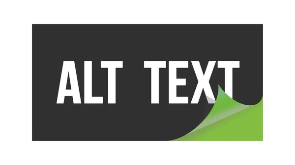 Текст Alt Text Написаний Чорно Зеленій Наклейці — стокове фото