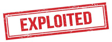 Kırmızı grungy vintage dikdörtgen damgalı ExPLOITED metin.