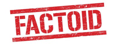 Kırmızı grungy dikdörtgen damga işareti üzerinde FACTOID metin.