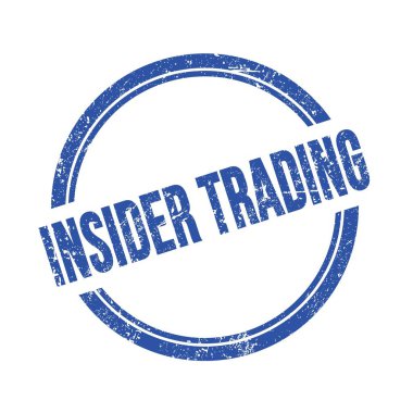 Mavi grungy vintage yuvarlak damga üzerine yazılmış İçeriden TRADING metin.