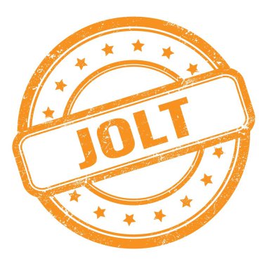 Turuncu grungy vintage lastik damgalı JOLT metni.