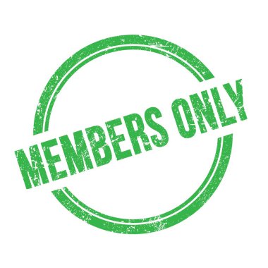 Üyeler sadece yeşil, eski, yuvarlak pulla yazılmış metinler..