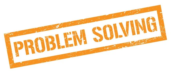 Problem Solving Orange Grungy Rektangel Stämpel Tecken — Stockfoto