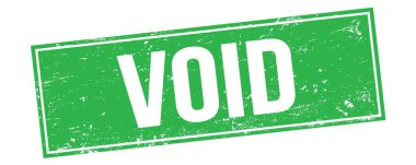 Yeşil grungy dikdörtgen damga işareti üzerinde VOID metin.