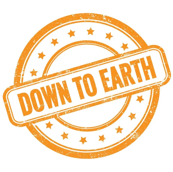 Earth Tekst Pomarańczowy Vintage Grungy Okrągły Znaczek Gumowy — Zdjęcie stockowe