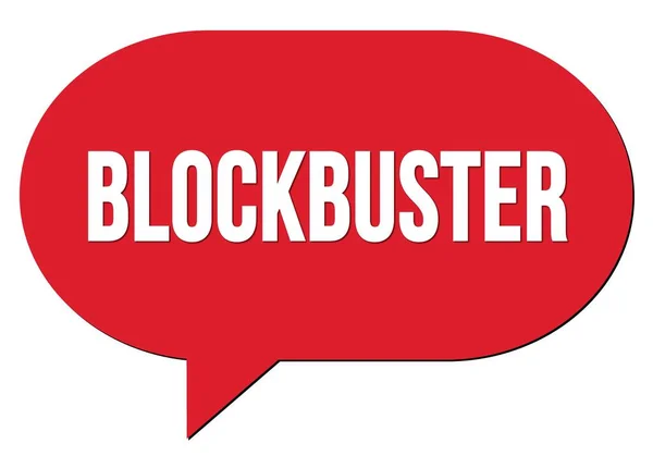 Blockbuster Text Skriven Med Röd Talbubbla Stämpel — Stockfoto