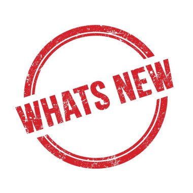 Kırmızı grungy vintage yuvarlak damga üzerine yazılmış YENİ metin.