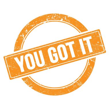 Portakallı, yuvarlak, eski pullu bir IT mesajı aldın..