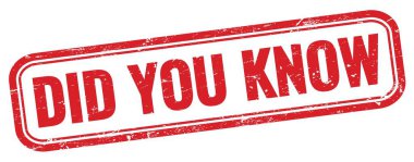 Kırmızı grungy dikdörtgen damgalı metni biliyor muydun?.