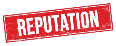 Kırmızı grungy dikdörtgen damga işareti üzerinde REPUTATION metin.