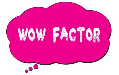 Pembe düşünce bulutu üzerine yazılmış FACTOR metni.