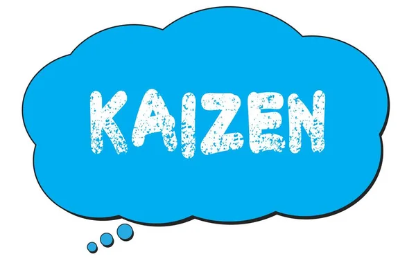 Texto Kaizen Escrito Uma Bolha Nuvem Pensamento Azul — Fotografia de Stock