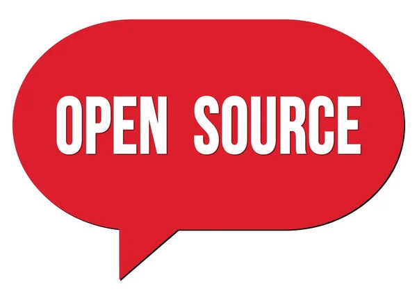 Текст Open Source Написаний Марці Червоної Бульбашки Мовлення — стокове фото