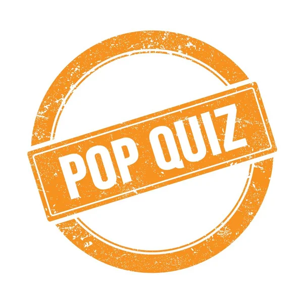 Pop Quiz Words Written Orange Stamp — Stock Photo, Image