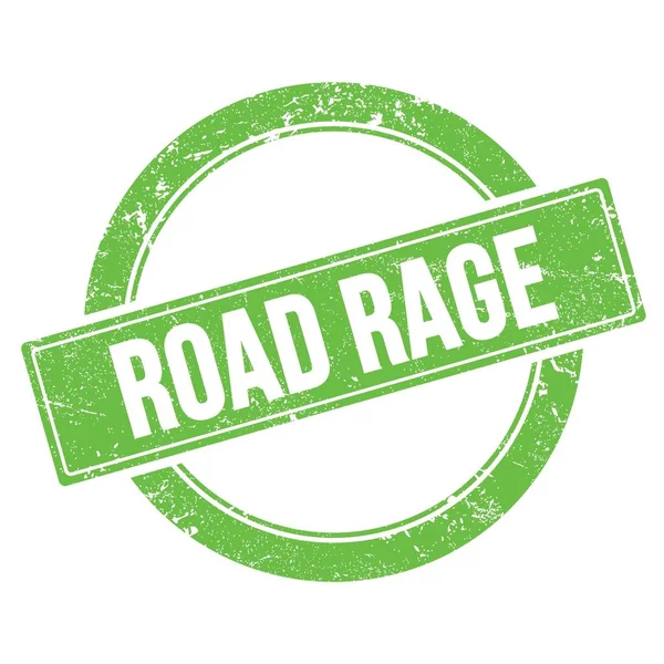 Road Rage Text Green Grungy Vintage Stamp — ストック写真