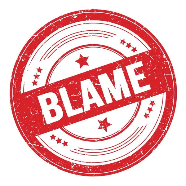 Blame Text Red Grungy Texture Stamp — Fotografia de Stock