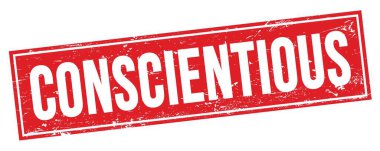 Kırmızı grungy dikdörtgen damga işareti üzerinde bilinçli metin.