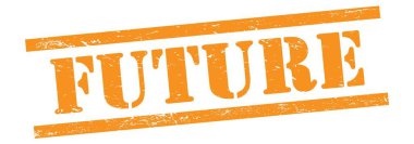 Turuncu grungy vintage kauçuk damgalı gelecek metni.