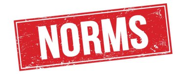 Kırmızı grungy dikdörtgen damga işareti üzerinde NORMS metni.