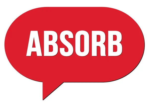 Absorb Text Skriven Med Röd Talbubbla Stämpel — Stockfoto