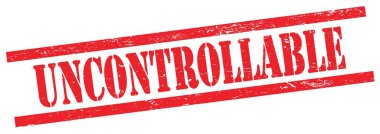 Kırmızı grungy dikdörtgen vintage damga üzerinde Kontrol Edilemez metin.