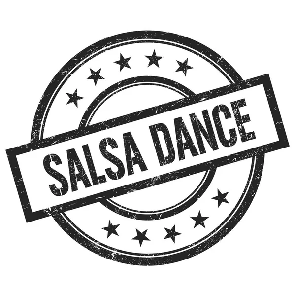 Salsa Dance Tekst Napisany Czarnym Okrągłym Stemplu Kauczukowym Vintage — Zdjęcie stockowe