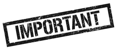 İMPORTANT siyah grungy dikdörtgen mühür işareti.