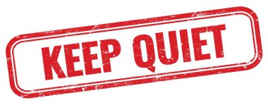 Kırmızı grungy dikdörtgen damgası üzerinde sessiz metin tutun.