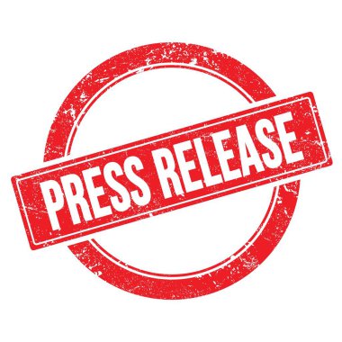 Kırmızı grungy yuvarlak vintage damga üzerindeki presSS gevşetme metni.