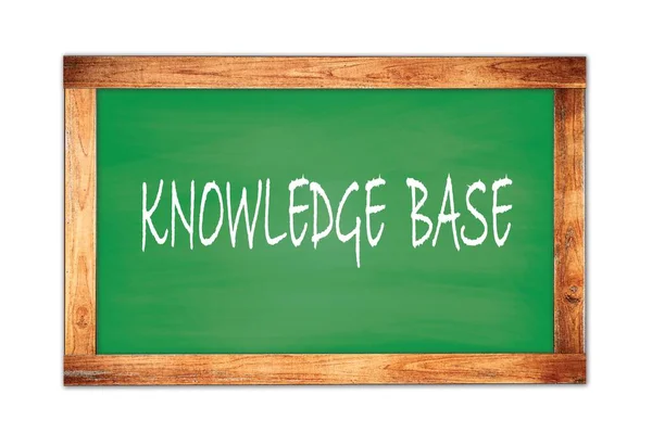 Teks Base Knowledge Yang Ditulis Pada Papan Tulis Bingkai Kayu — Stok Foto