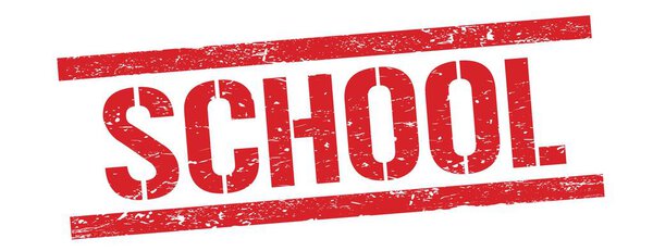 ШКОЛЬНЫЙ текст на знаке "красный прямоугольник".