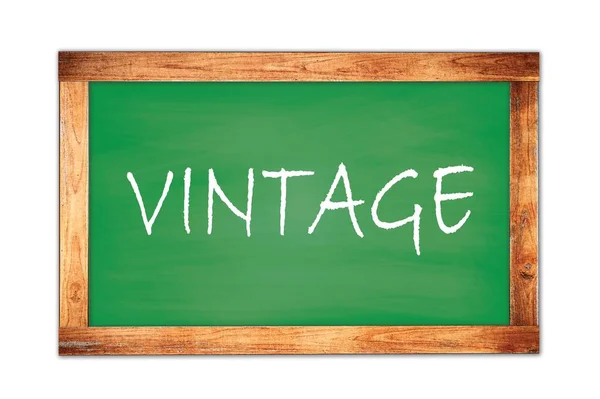 Vintage Testo Scritto Lavagna Scuola Cornice Verde Legno — Foto Stock